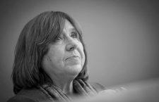 BERLIN, GERMANY - OCTOBER 10:  Belarussian journalist and writer Svetlana Alexievich speaks at a press conference two days after winning the 2015 Nobel Prize in Literature on October 10, 2015 in Berlin, Germany. Alexievich has written books that, mainly through testimony from individuals, deal with emotional periods in the history of the Soviet Union, including women in the World War II Soviet Army, the Soviet war in Afghanistan and the Chernobyl nuclear disaster. Her works are banned in her native Belarus.  (Photo by Axel Schmidt/Getty Images)