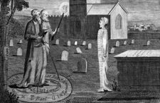Edward Kelly y John Dee invocando un espíritu, por Ebenezer Sibly. (DP)
