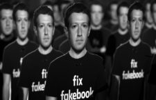 Cien figuras de cartón con la cara de Mark Zuckerberg, el CEO
de Facebook, instaladas por Avaaz frente al Capitolio de Estados
Unidos en 2018. Fotografía: Saul Loeb / Getty.